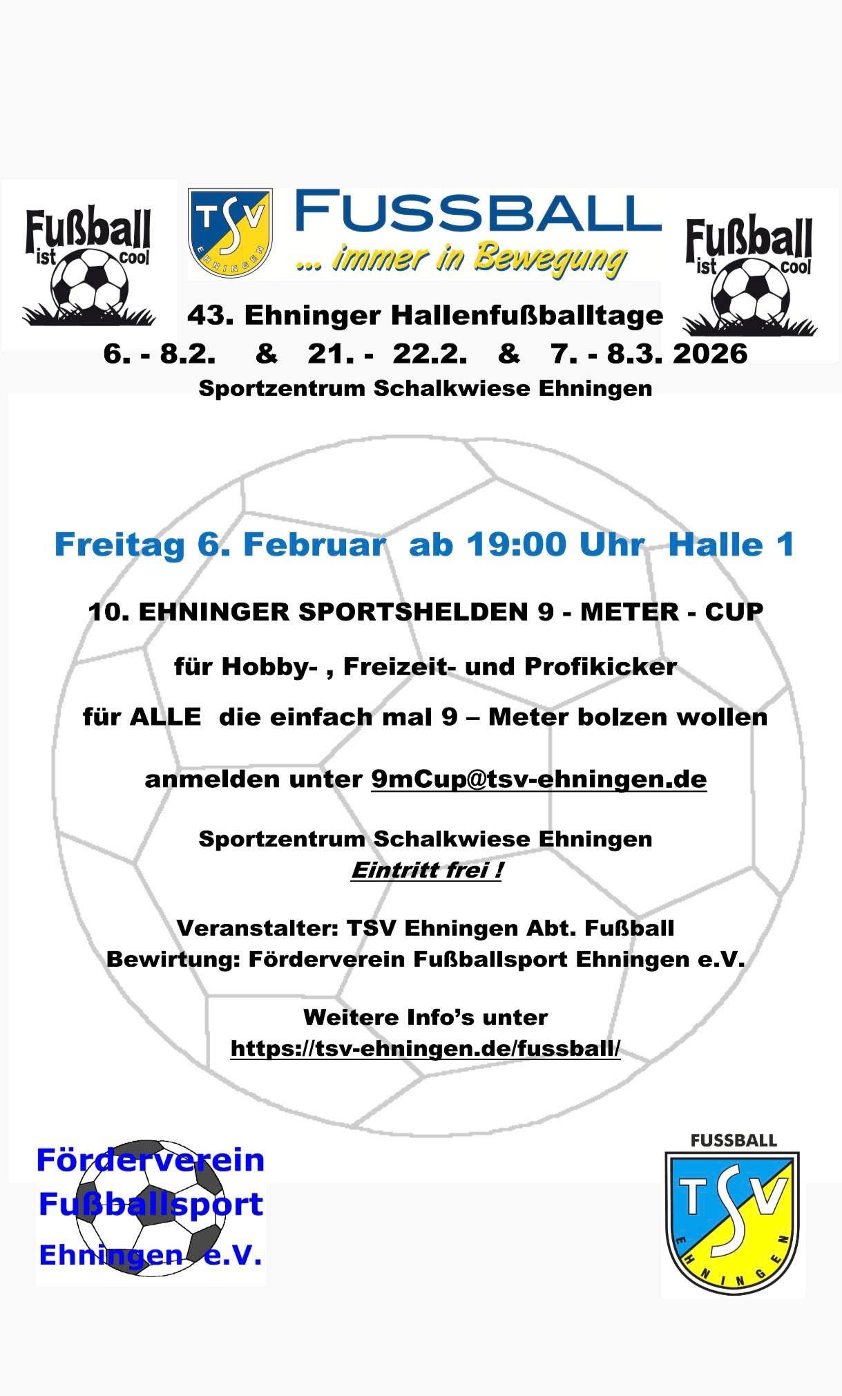 Mehr über den Artikel erfahren Sportshelden 9-Meter-Cup – jetzt anmelden!