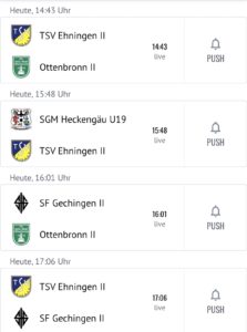 Read more about the article Zwischenrunde in Gechingen ab 14:43 h